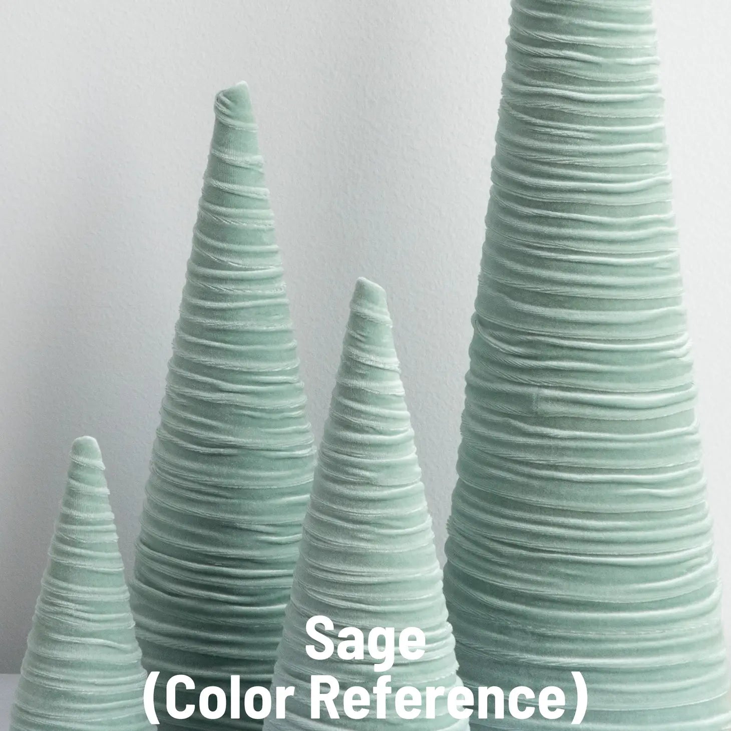 Handmade Pedestal Velvet Trees (Set of 3)