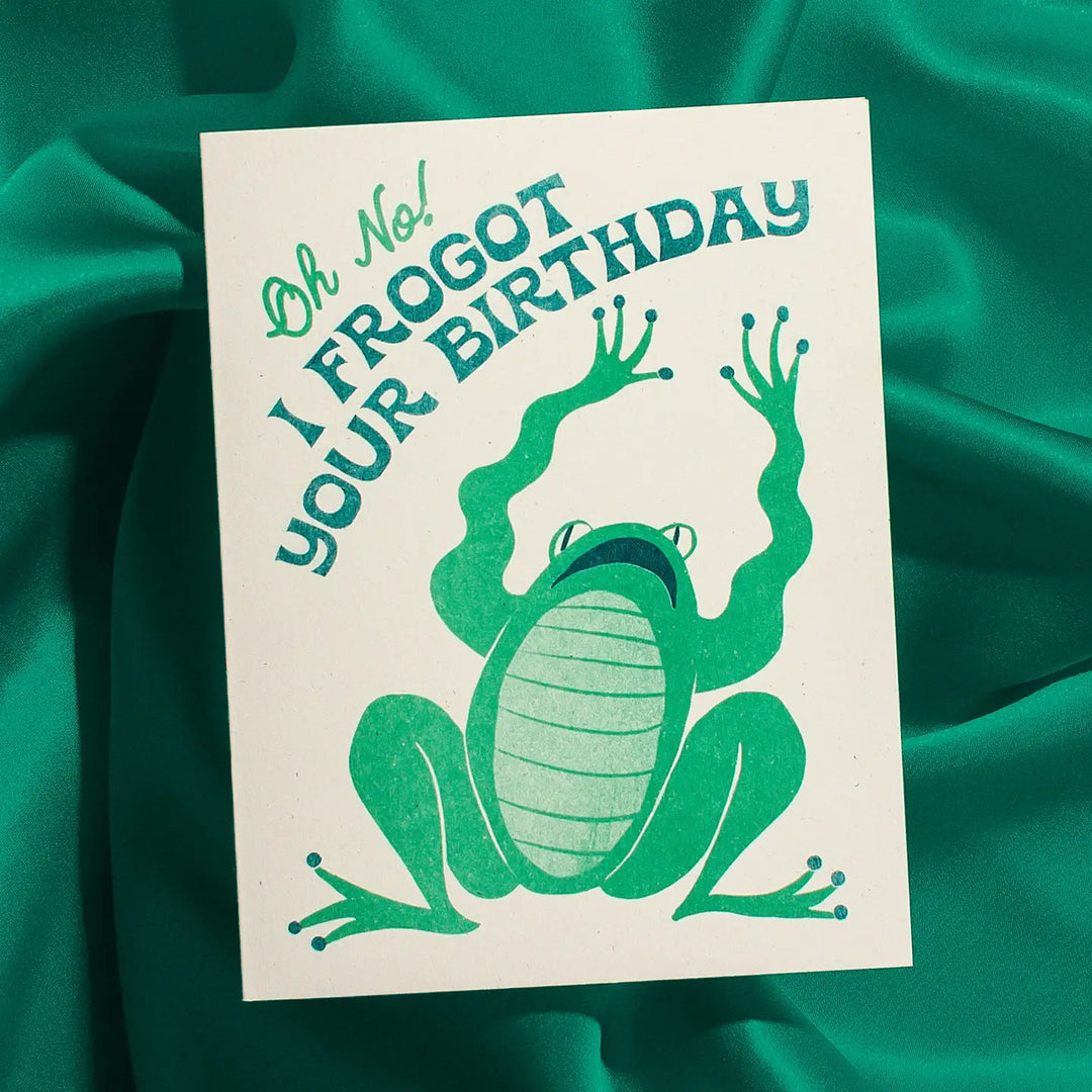 Frogot Your Birthday - Risograph Card