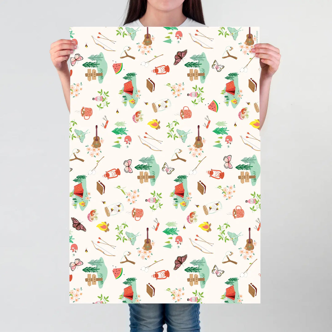 Adventure Gift Wrapper Camping Adventure Gift Wrap (Roll) – Hitchcock Paper Co.