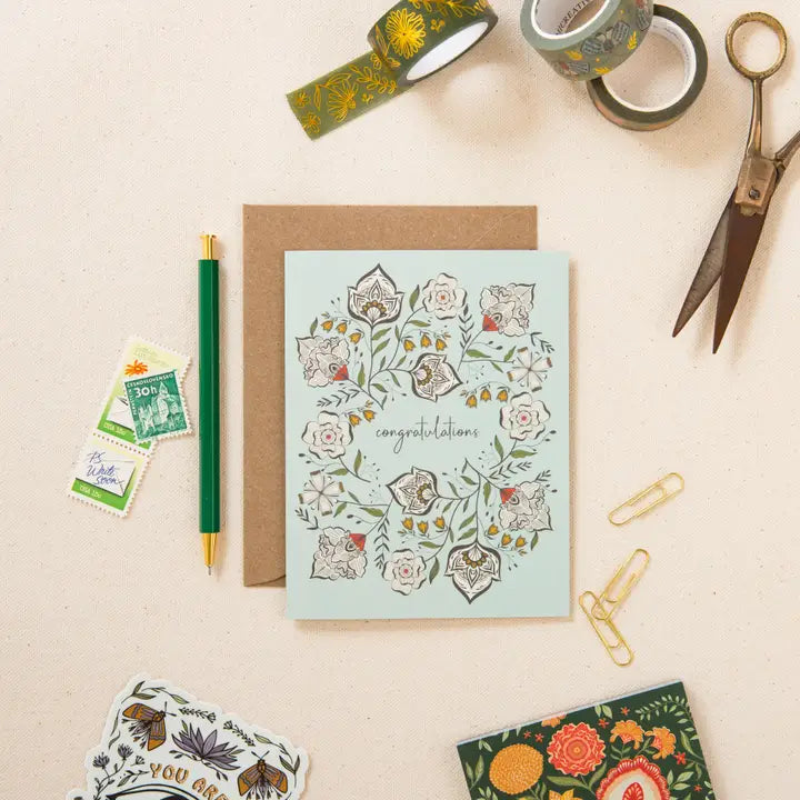 Floral Congratulations Card