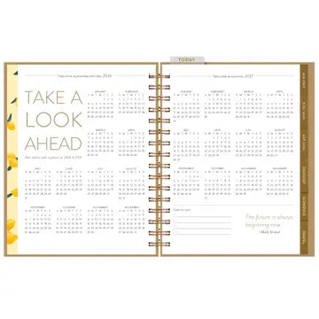 Lemon Drops Seedlings 17-Month Hardcover Spiral Planner (Aug 2026 - Dec 2027)