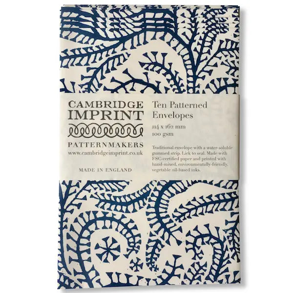 Patterned Flat Cards with Envelopes & Labels (Set of 10)