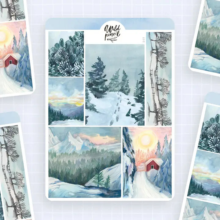 Sticker Sheet — Winter Landscapes