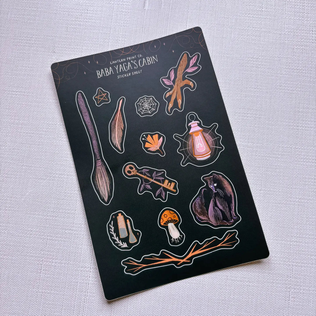Vinyl Sticker Sheet: Baba Yaga's Cabin