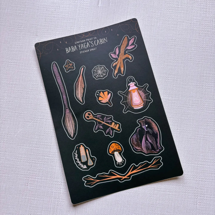 Vinyl Sticker Sheet: Baba Yaga's Cabin