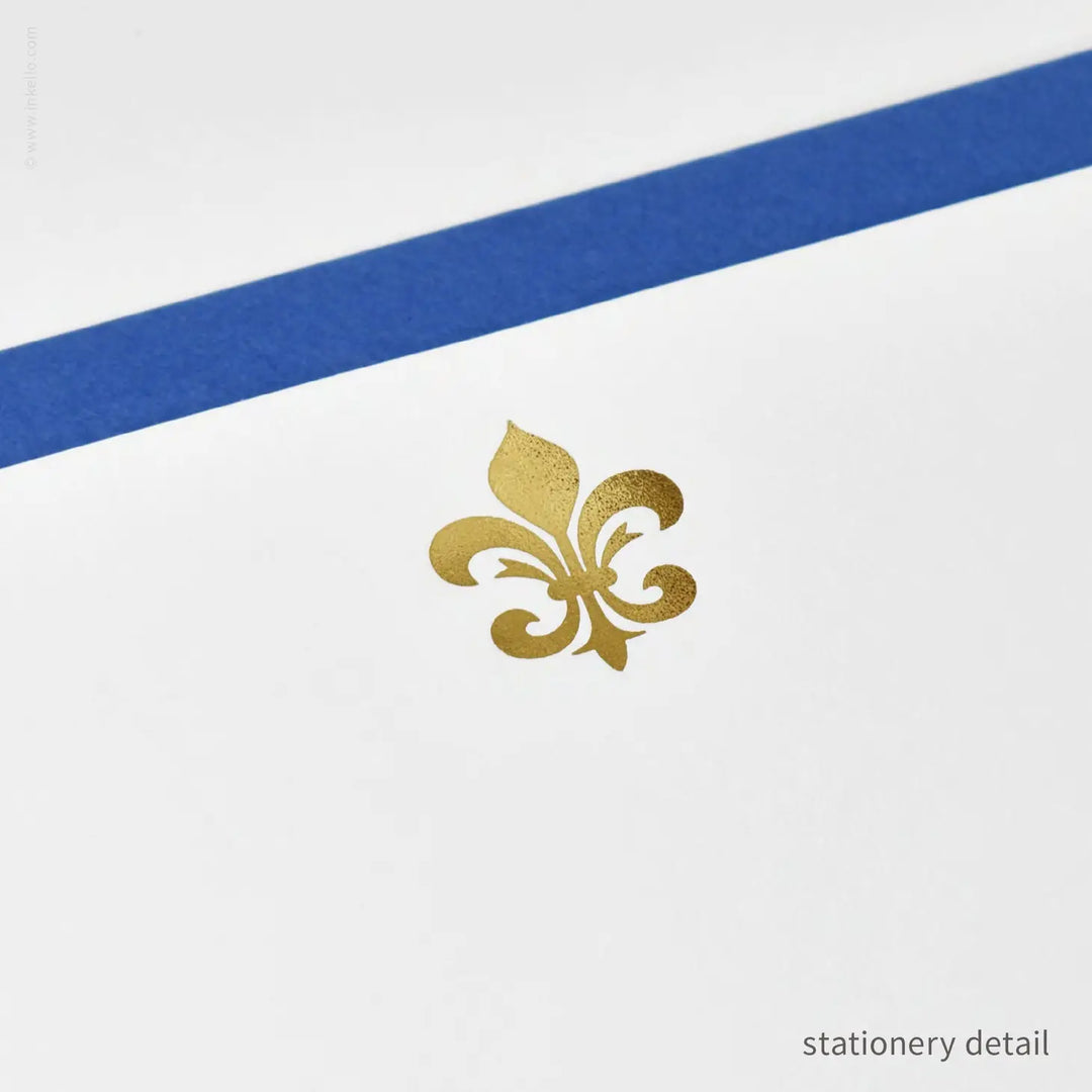 Stationery Set - Gold Fleur-De-Lis