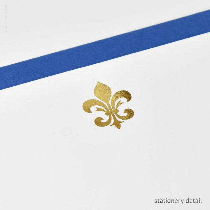 Stationery Set - Gold Fleur-De-Lis