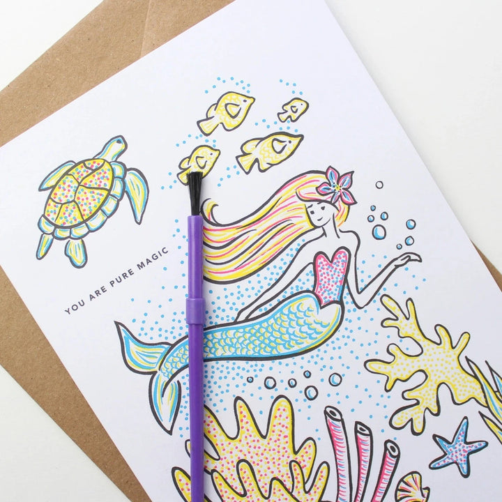 Paint with Water Mermaid Birthday Card