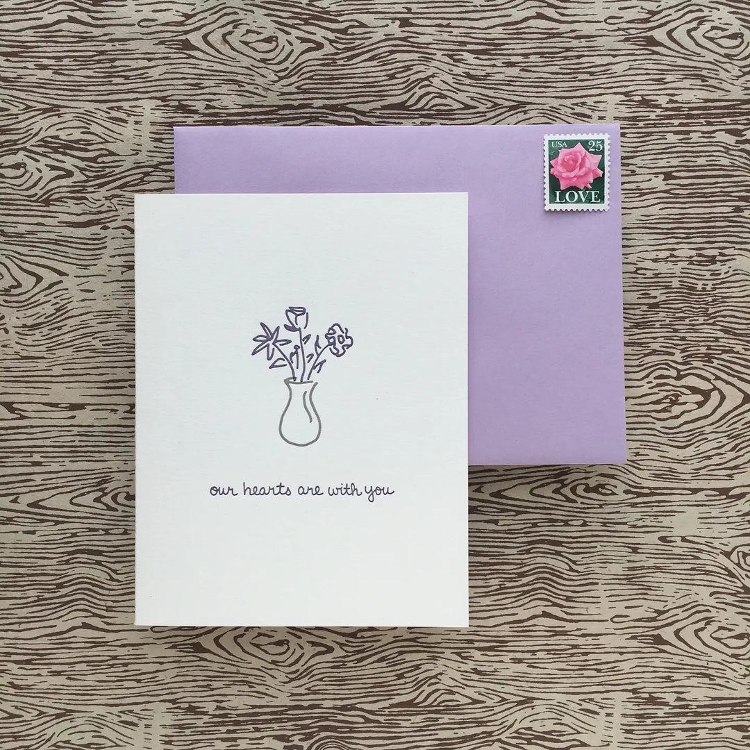 Our Hearts Are with You Greeting Card