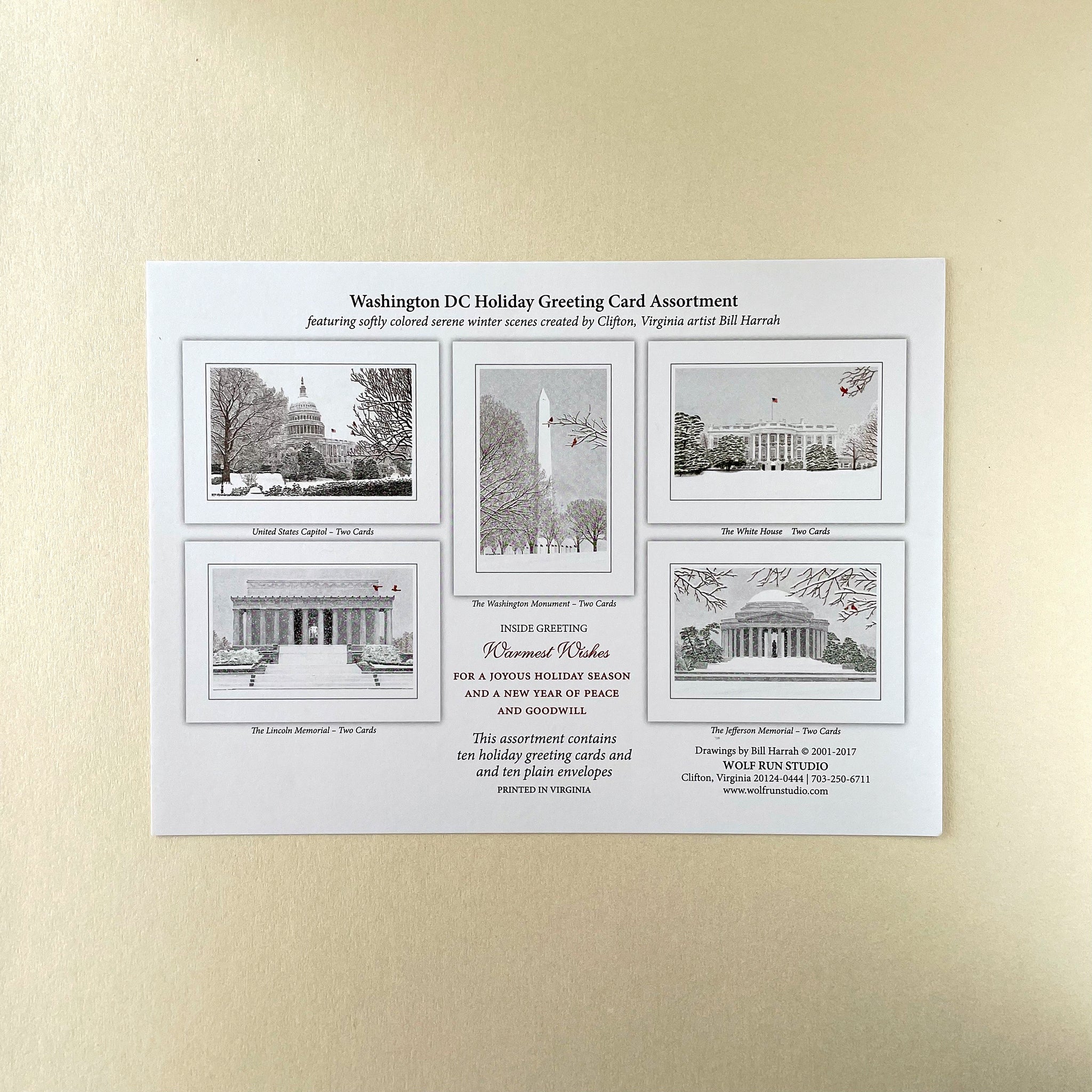 Washington DC Holiday Greeting Card Assortment (Set of 10)