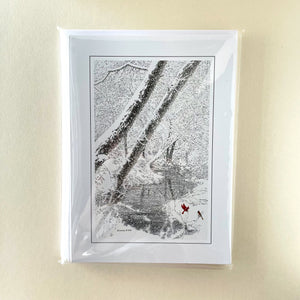 Wolf Run in Winter Greeting Card - Set of 10