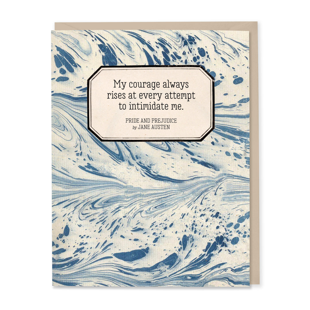 My Courage Rises Jane Austen Encouragement Card