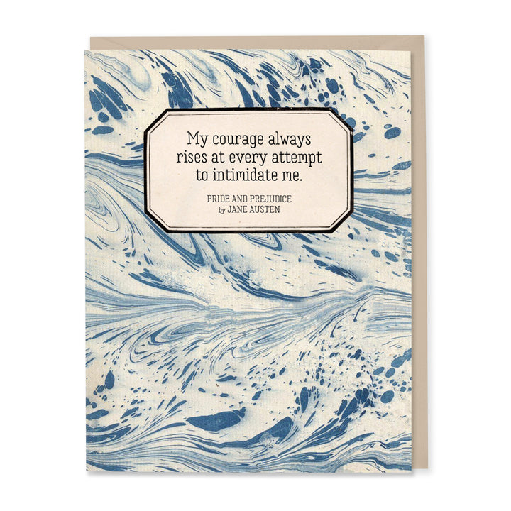 My Courage Rises Jane Austen Encouragement Card