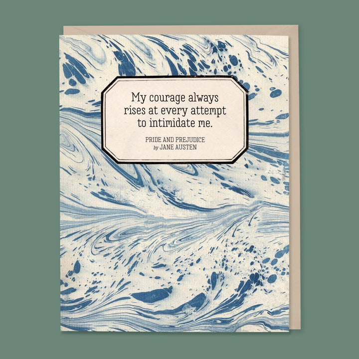 My Courage Rises Jane Austen Encouragement Card