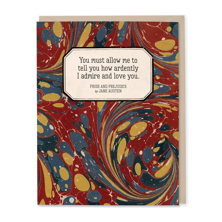You Must Allow Me Jane Austen Love Card