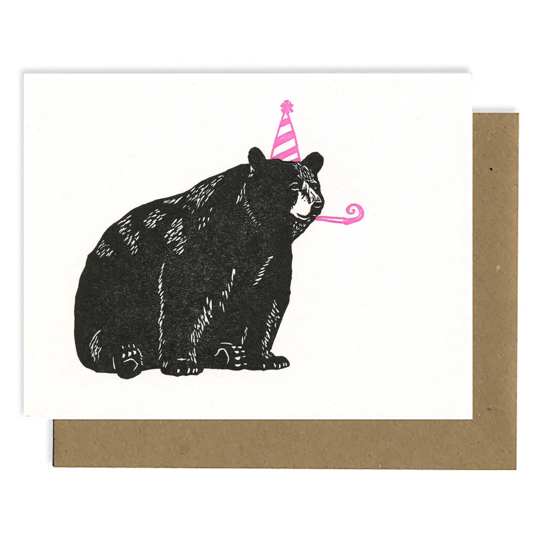 Bear Birthday Letterpress Card