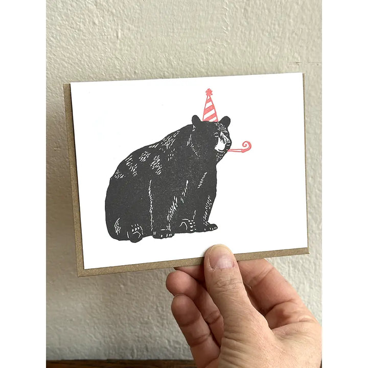 Bear Birthday Letterpress Card