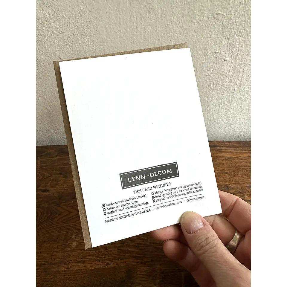 Bear Birthday Letterpress Card