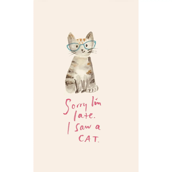 I Saw A Cat Belated Birthday Card