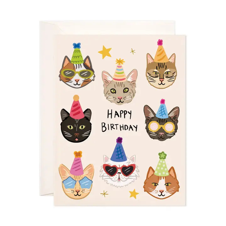 Birthday Cats Greeting Card