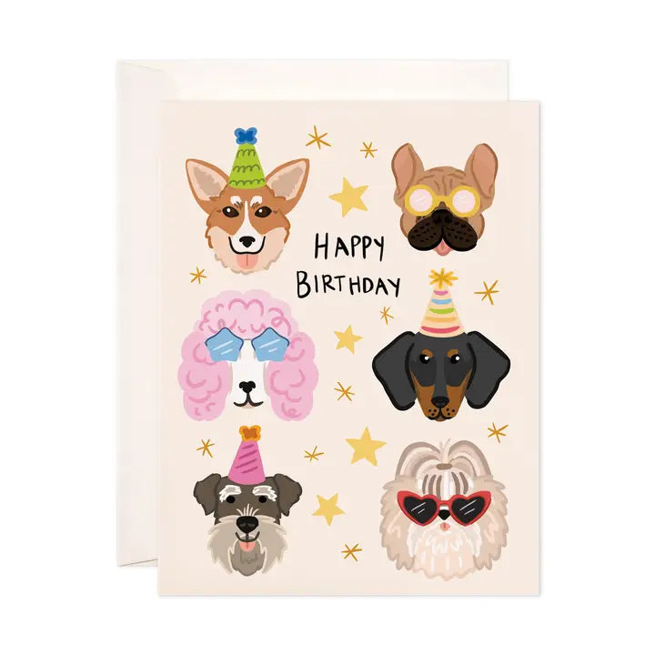 Birthday Dogs Greeting Card