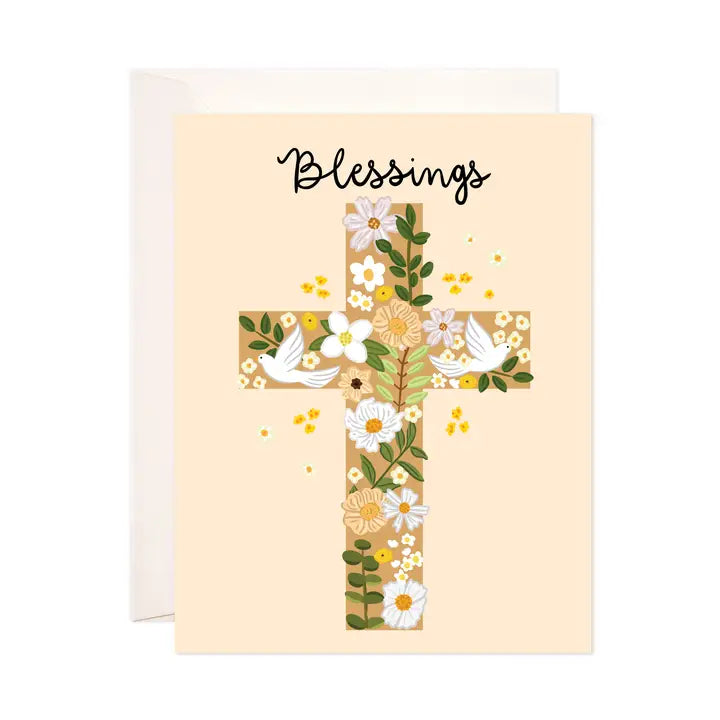 Blessings Cross Greeting Card