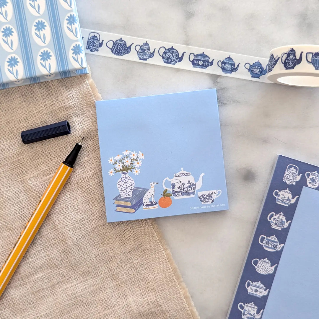 Sticky Note - Blue & White
