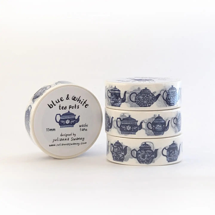 Blue & White Teapots Washi Tape
