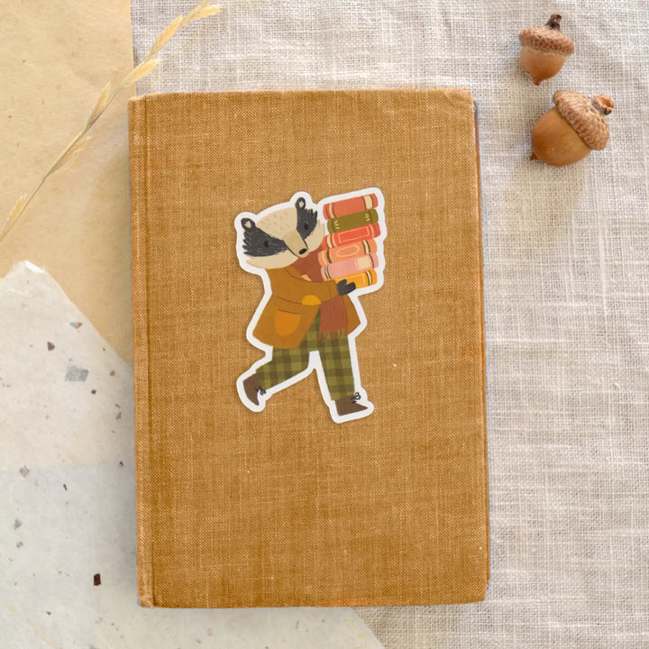 Bookish Badger Sticker