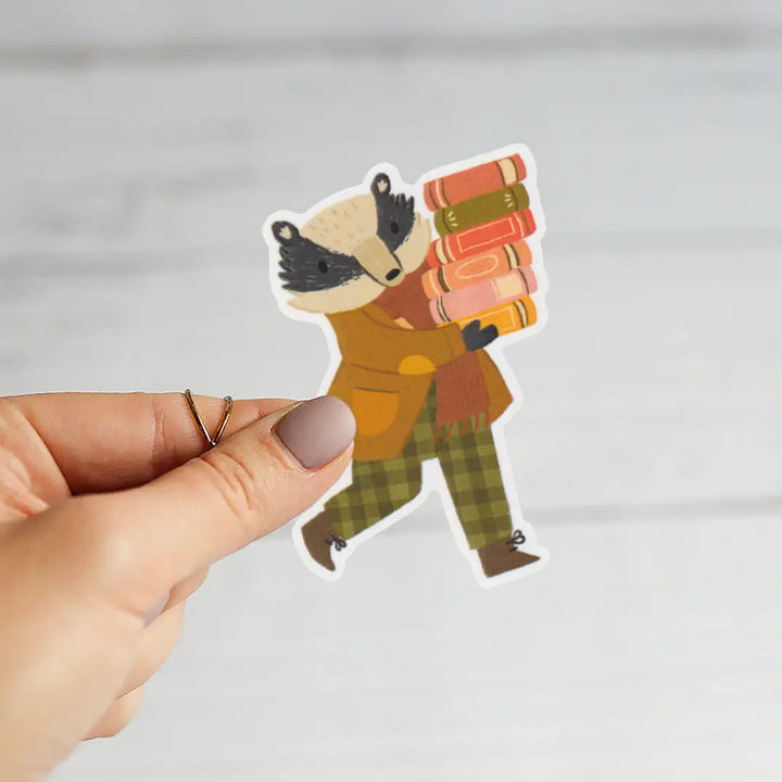 Bookish Badger Sticker