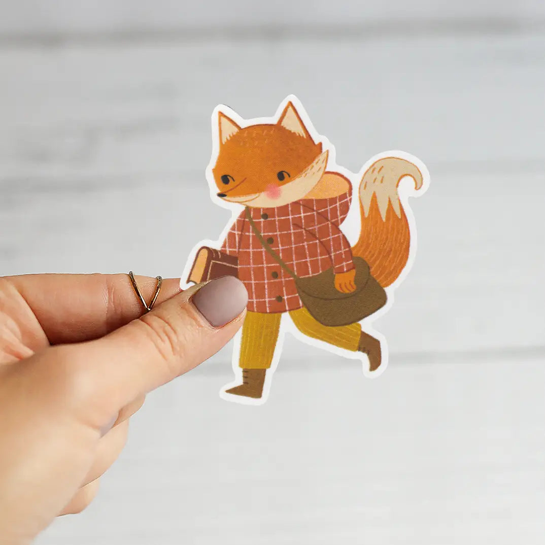 Bookish Fox Sticker