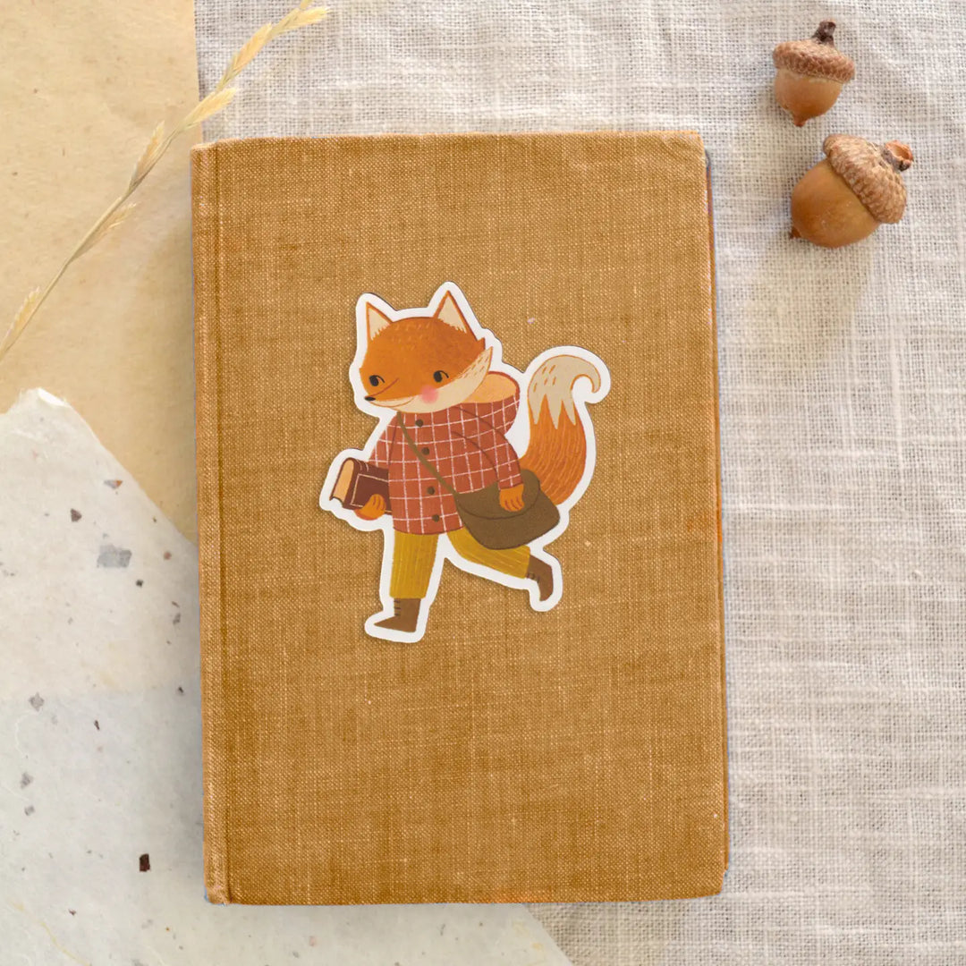 Bookish Fox Sticker