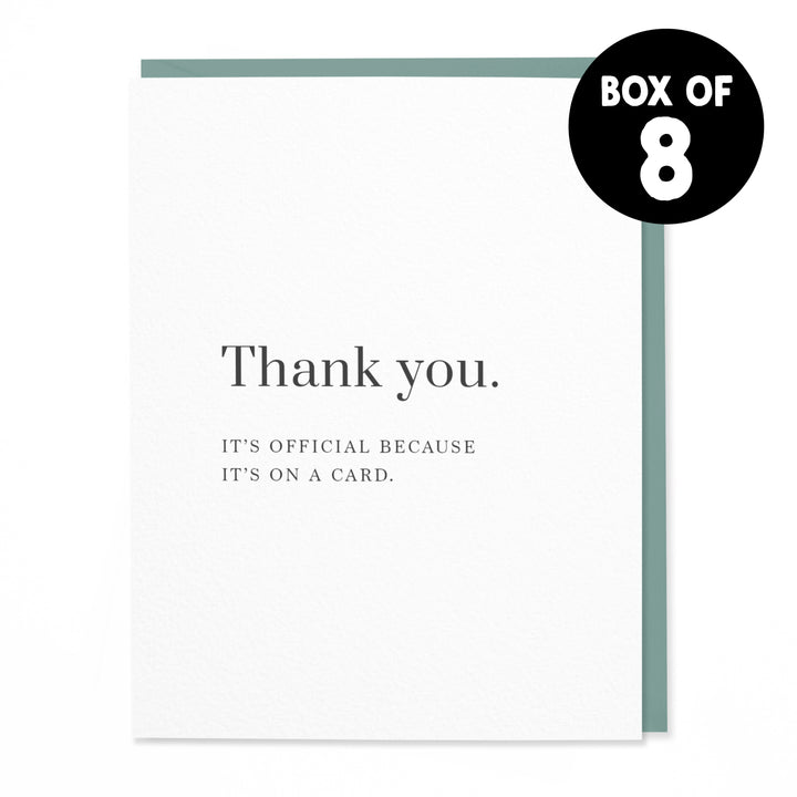 Official Thank You Card (Set of 8)