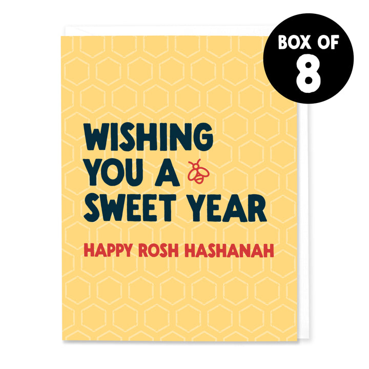 Wishing You a Sweet Year Happy Rosh Hashanah Card (Set of 8)