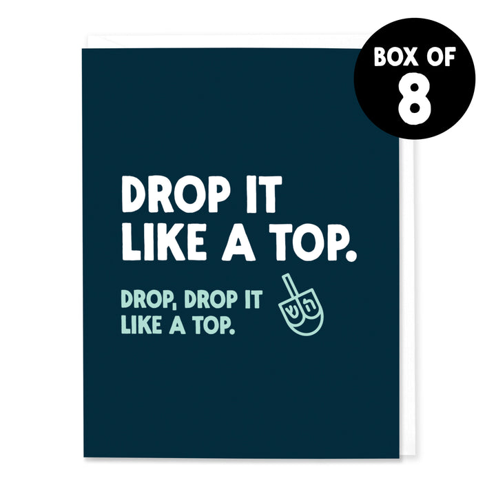 Drop It Like A Top Hanukkah Card (Set of 8)