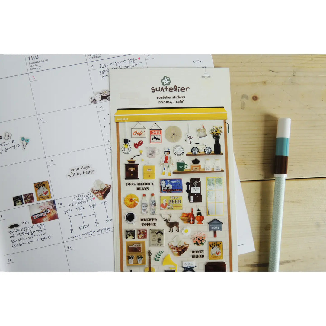 Sticker Sheet - Café