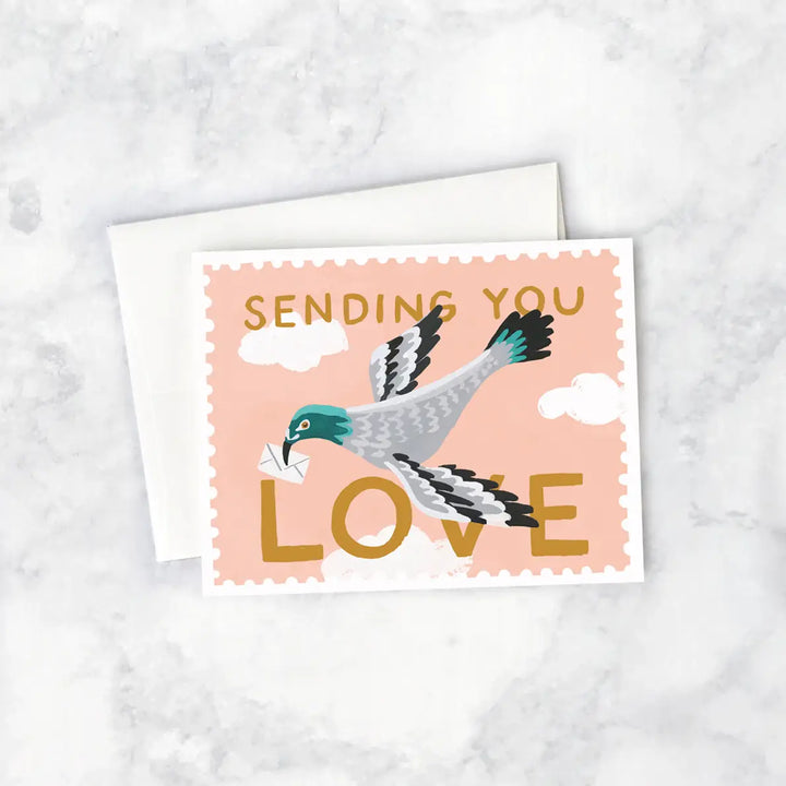 Carrier Pigeon Love Card