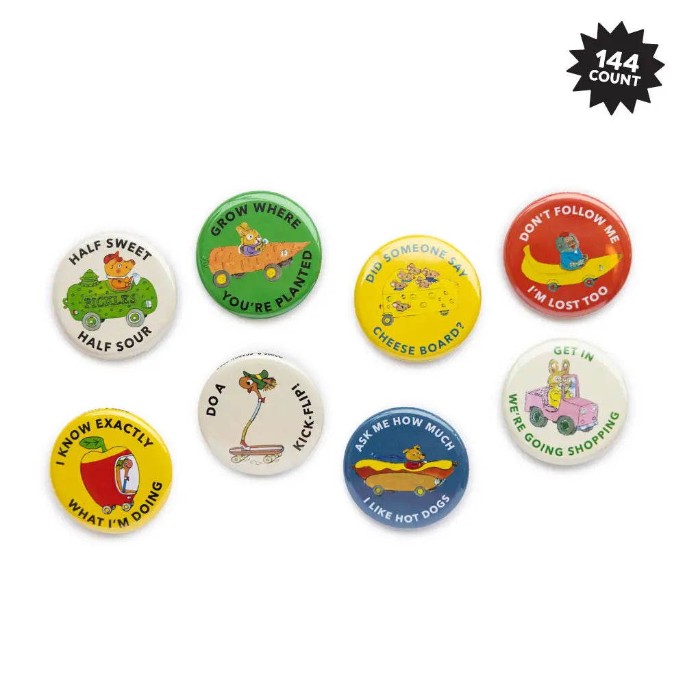 Richard Scarry Cars and Trucks Buttons