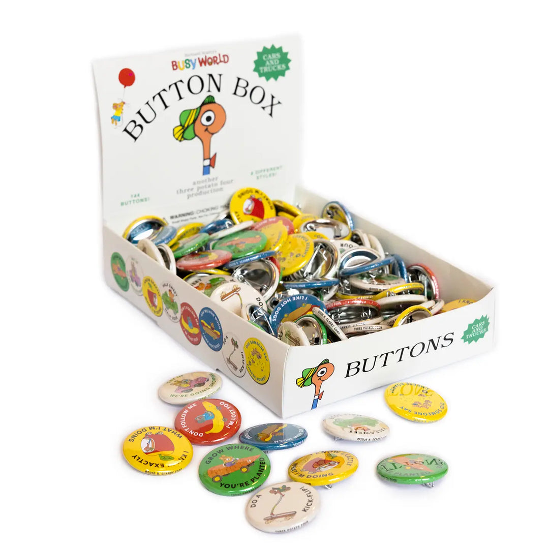 Richard Scarry Cars and Trucks Buttons