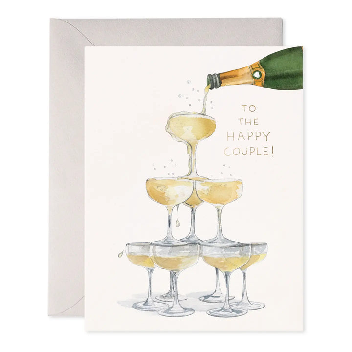 Champagne Tower Wedding Card