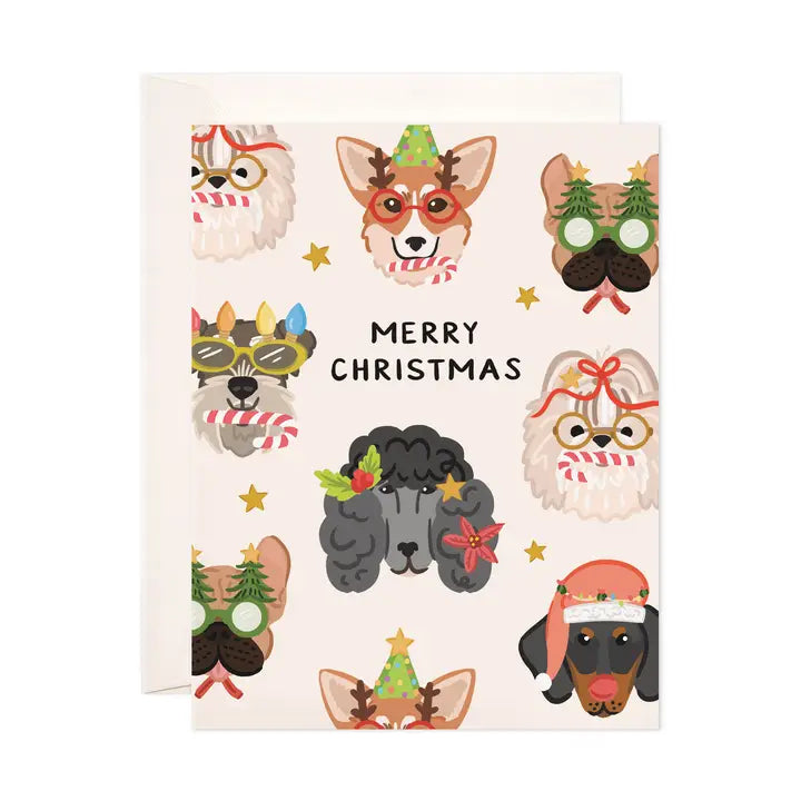 Merry Christmas Dogs Card