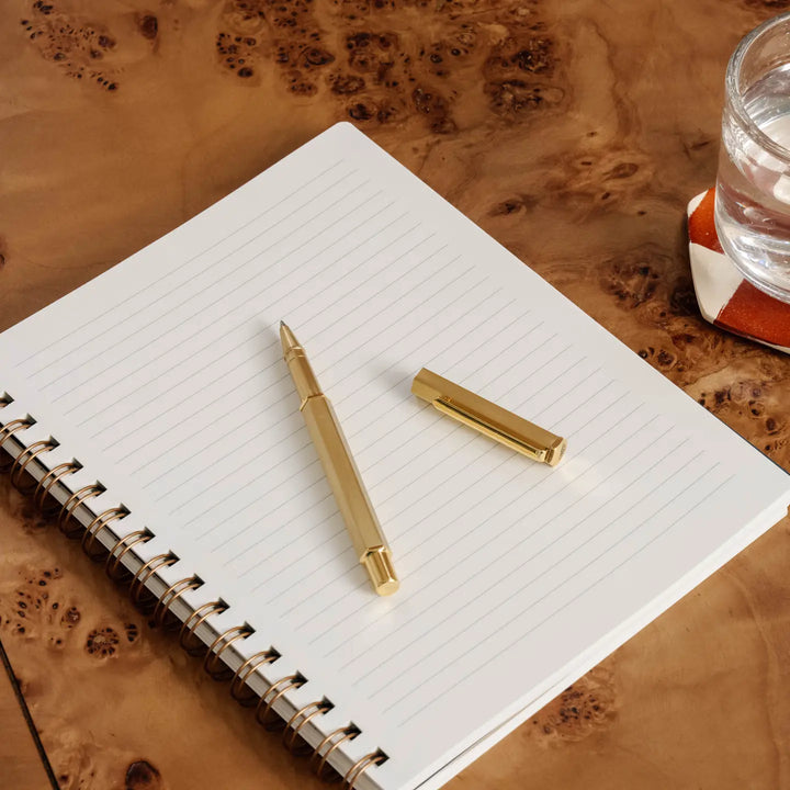 Classic Rollerball Pen with Pen Clip - Gold
