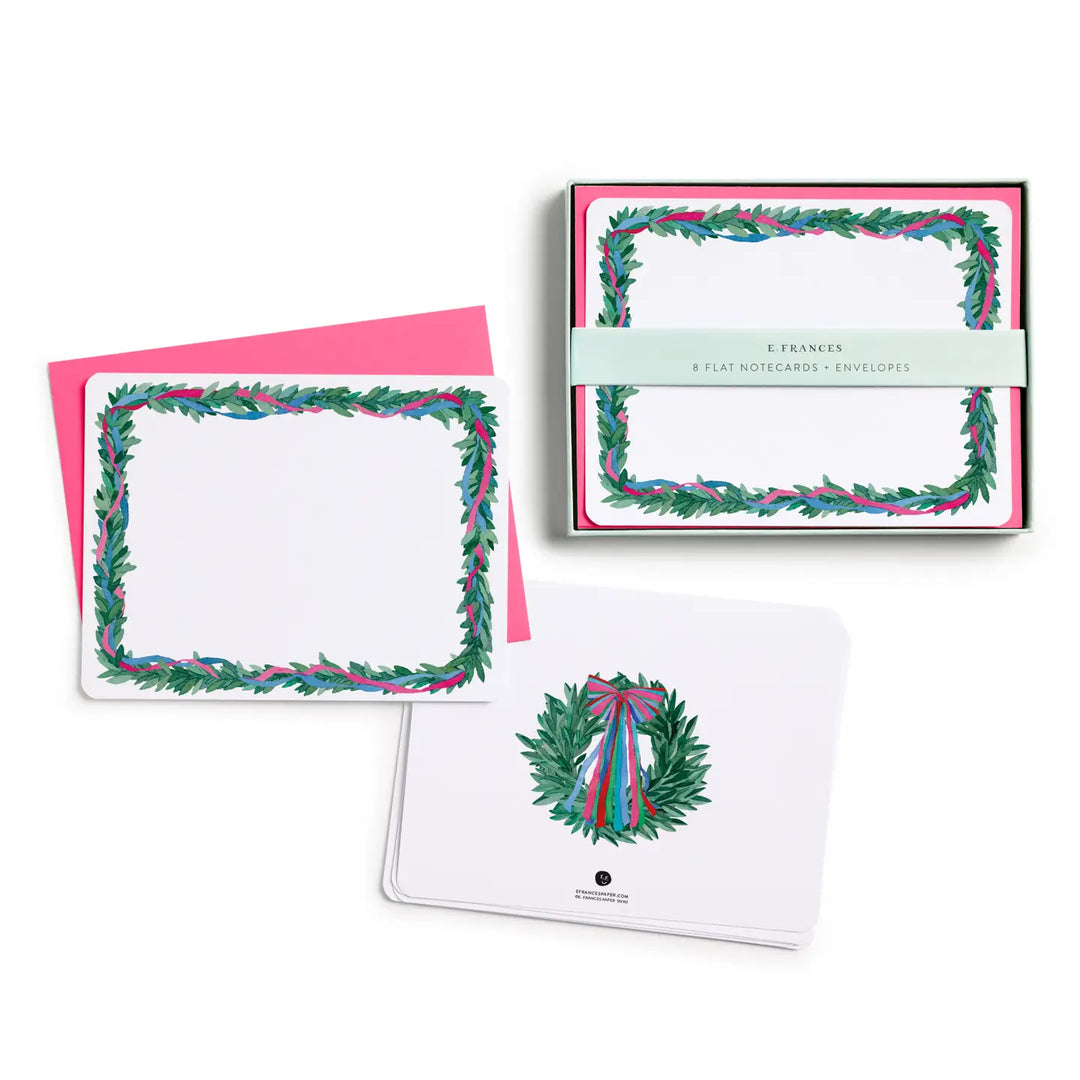 Colorful Wreath Flat Notes (Set of 8)