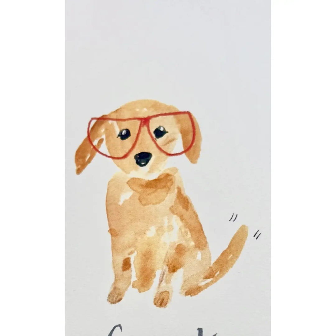 I Saw A Dog Belated Birthday Card