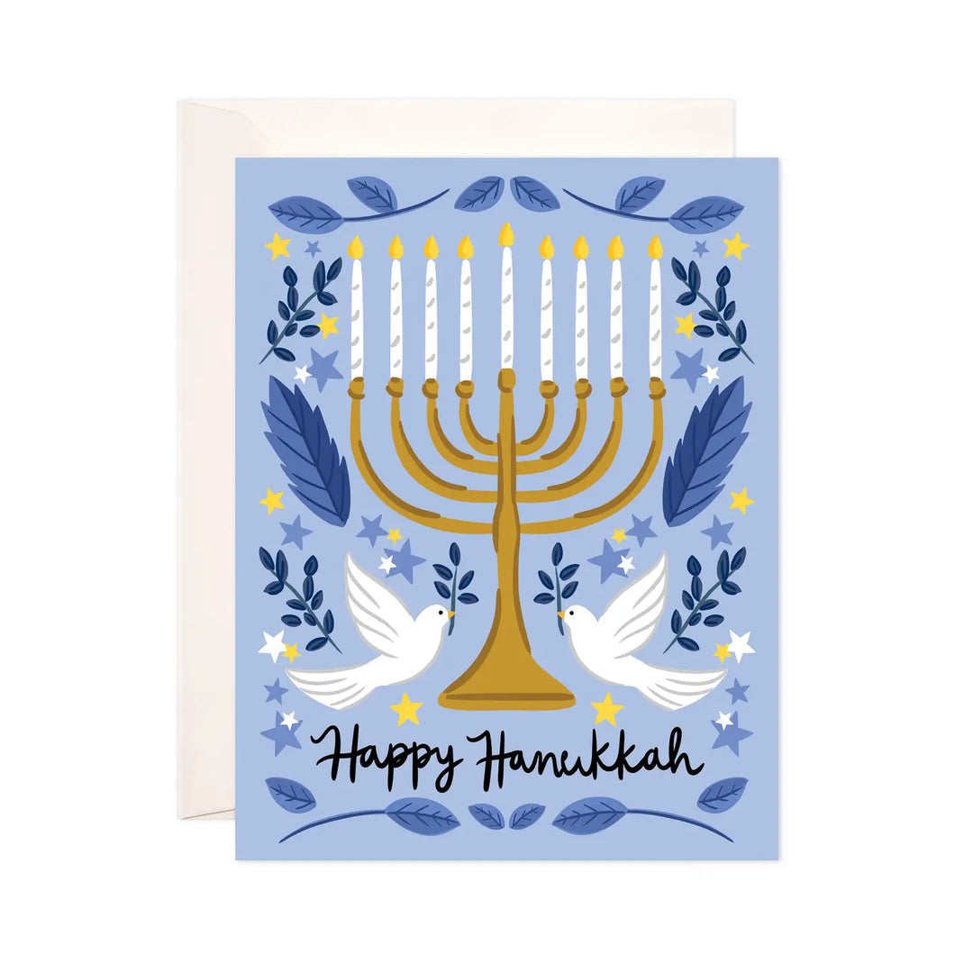 Doves Happy Hanukkah Card