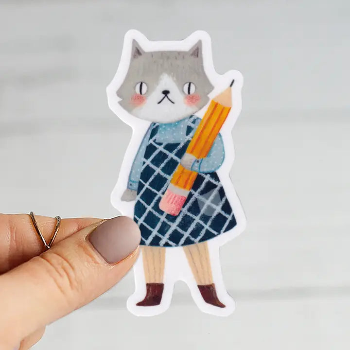 Drawing Cat Girl Sticker