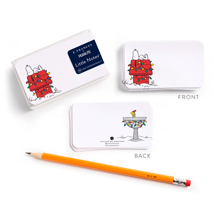 E. Frances X Peanuts - Snoopy Holiday Dog House Little Notes