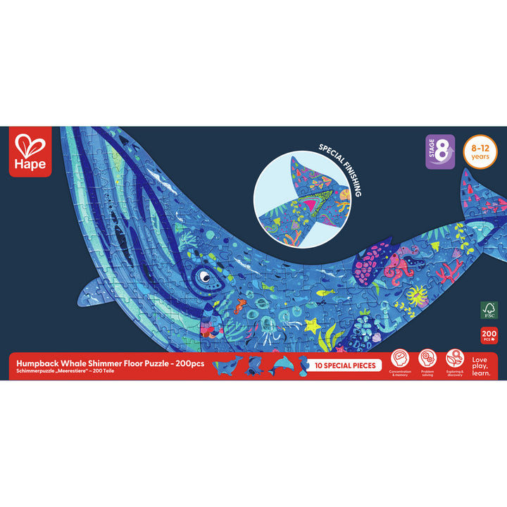 Humpback Whale Shimmer 200-Piece Floor Puzzle