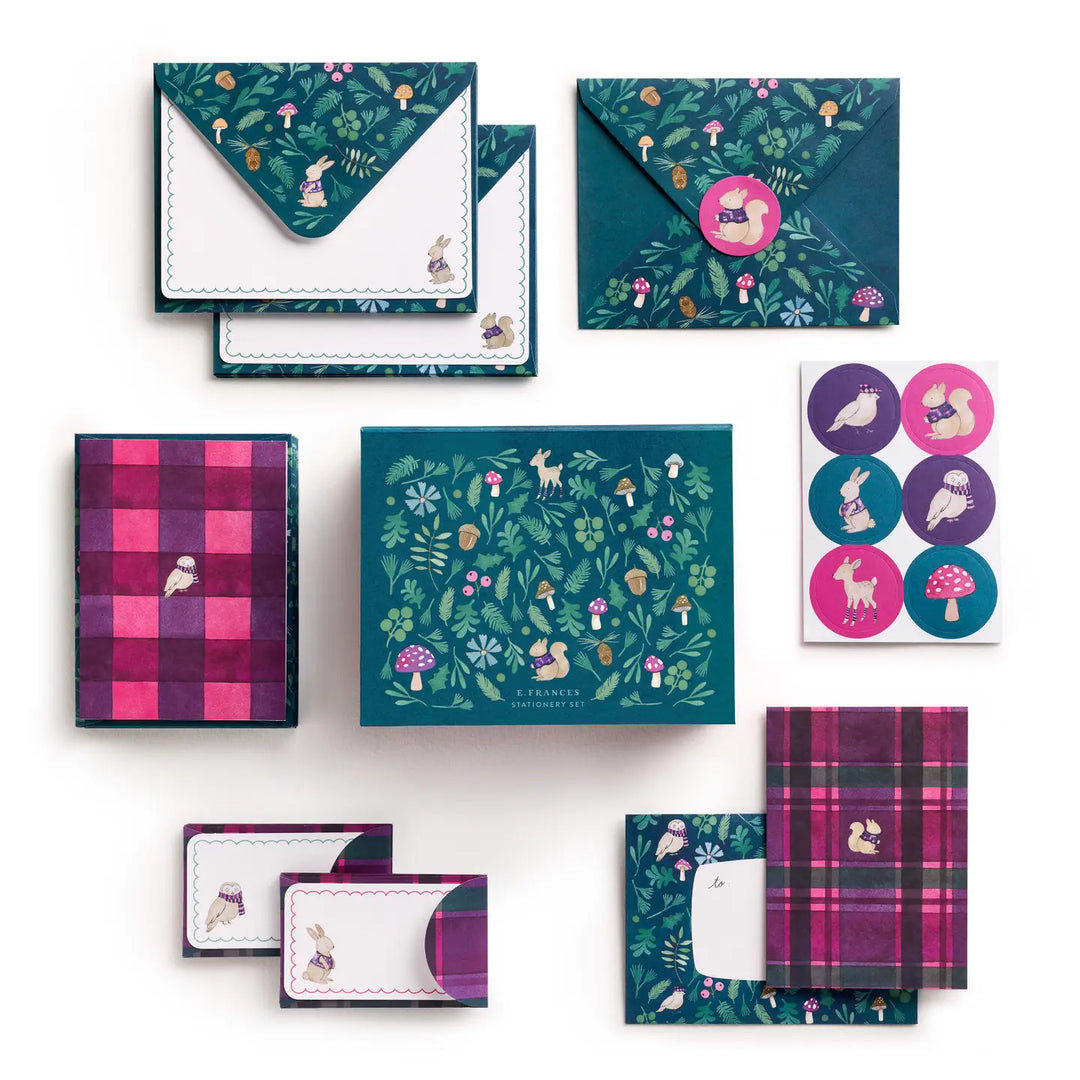 Enchanted Forest Stationery Gift Box Set, 24 Pieces