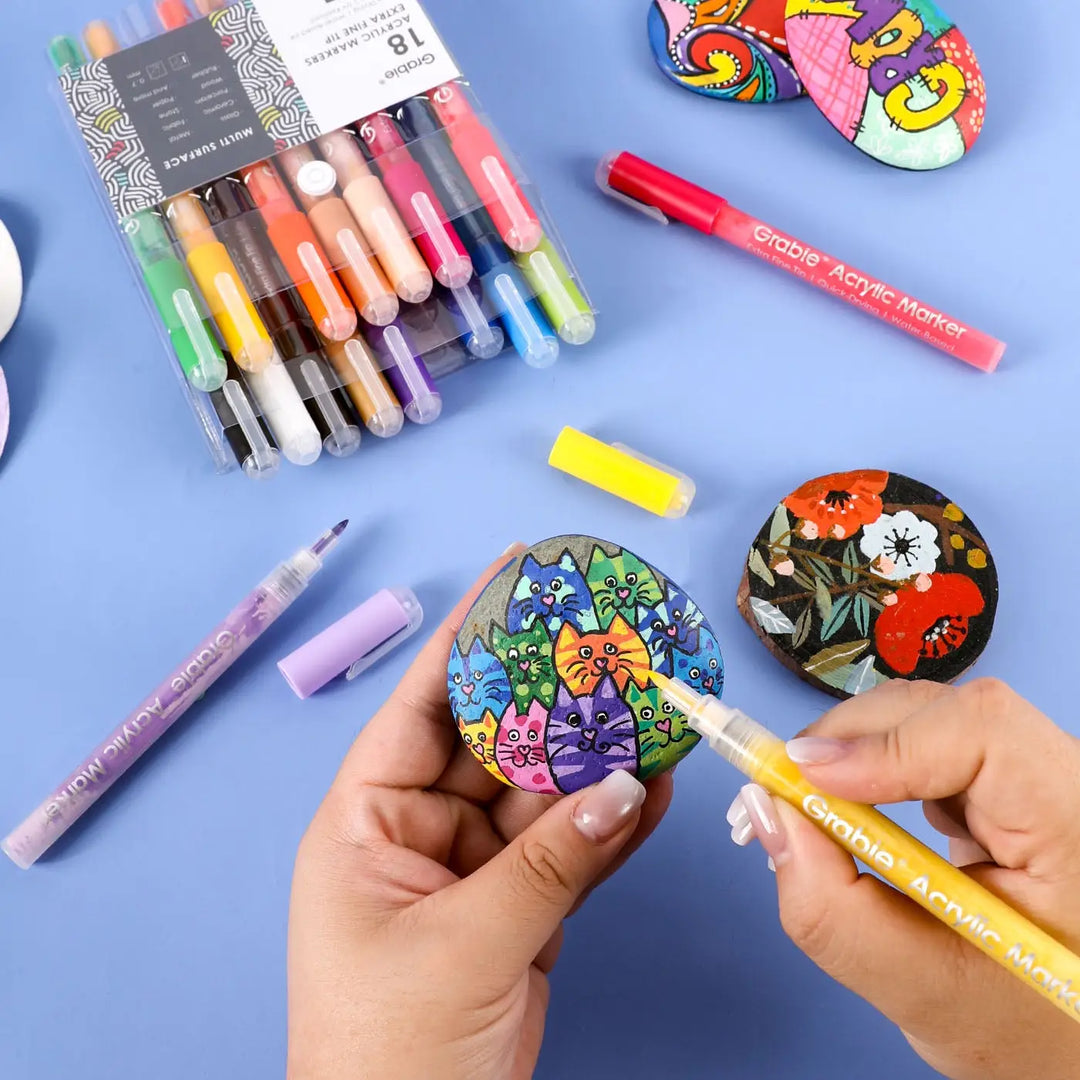 Extra Fine Tip Acrylic Paint Marker Set of 18